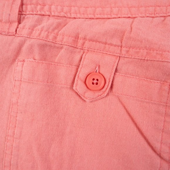 GAP Aubrey pink Linen blend shorts size 8 - Picture 4 of 8